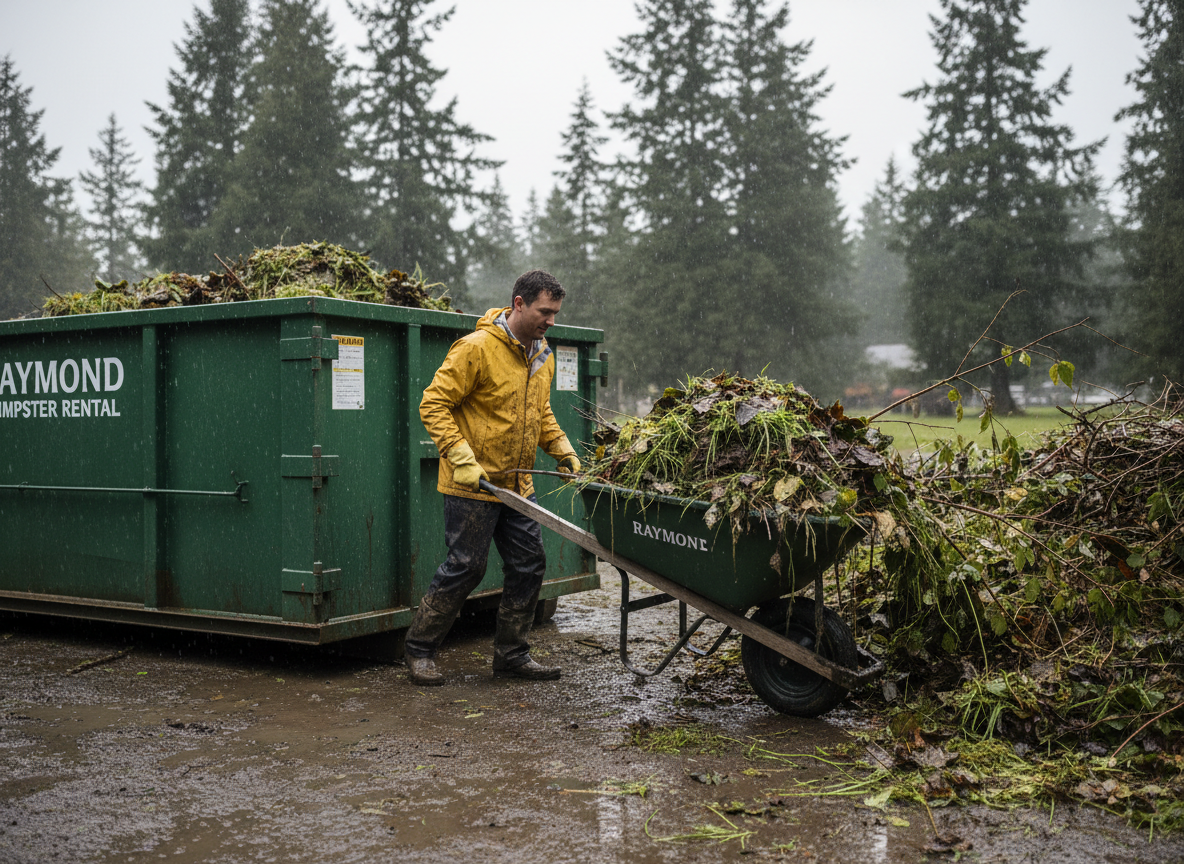Handling Wet Yard Waste During Raymond's Rainy Months